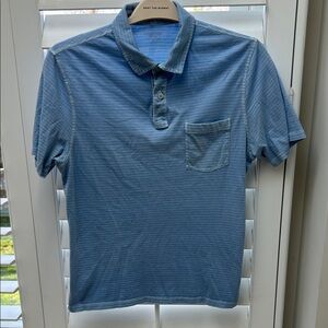 Vineyard Vines Men’s Blue Short-Sleeve Polo Shirt with Chest Pocket